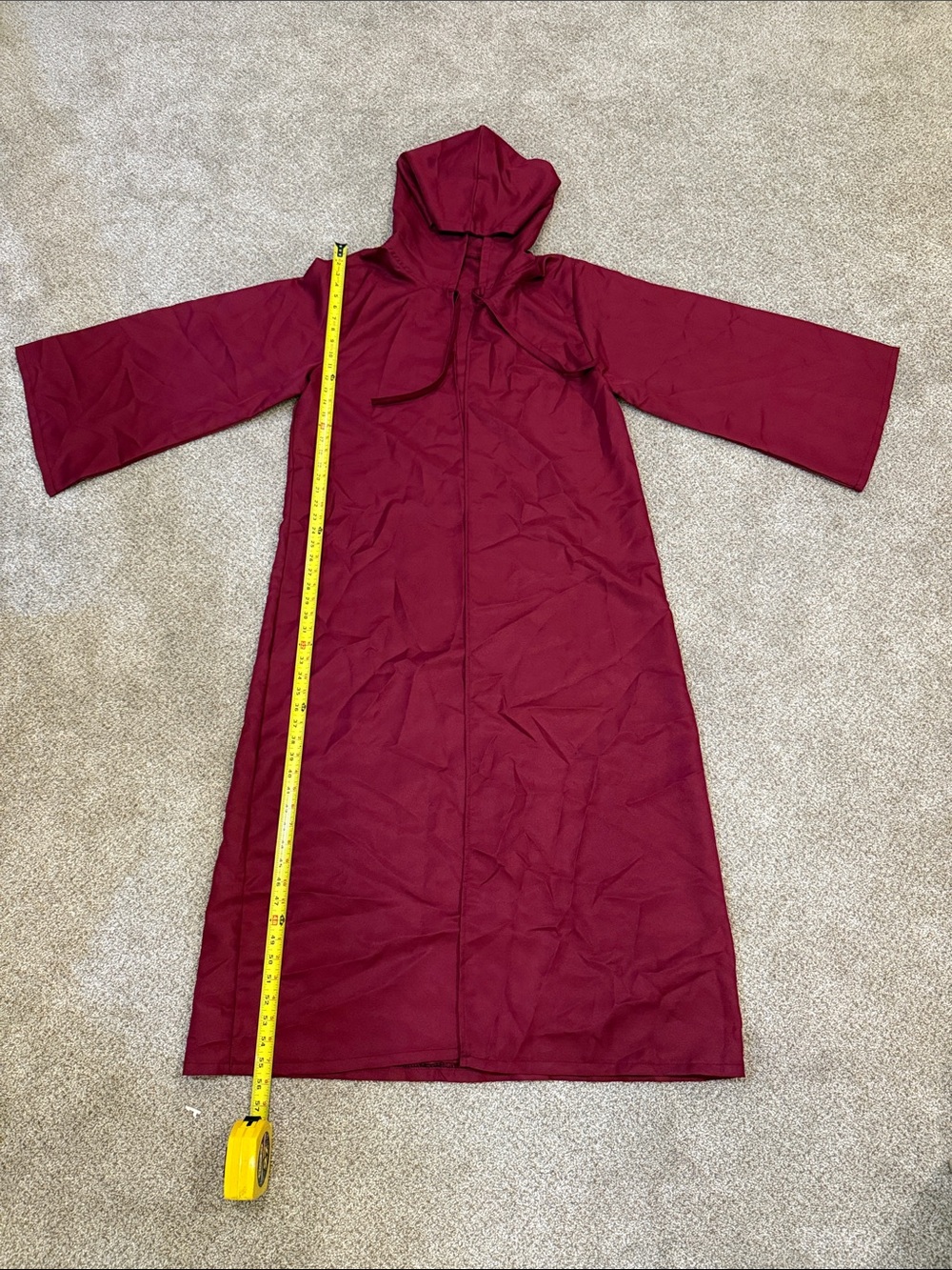 Adult Hooded Long Cloak for Costume - Medium - Burgundy